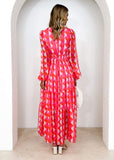 Larosse Maxi Dress - Pink Geo