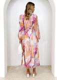 Anniston Maxi Dress - Pink Swirl