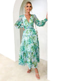 Kamellia Maxi Dress - Mint Floral