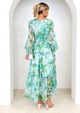 Kamellia Maxi Dress - Mint Floral